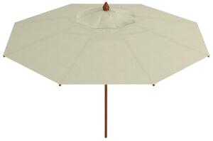 Ombrellone da Giardino Ø2,5 m Palo Ø48 mm in Legno Telo in Acrilico Danieli Havana Ecrù