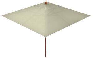 Ombrellone da Giardino 2,2x2,2 m Palo Ø48 mm in Legno Telo in Acrilico Danieli Bangkok Ecrù