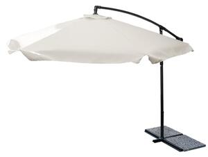 Ombrellone da Giardino Decentrato Ø3m in Acciaio Telo Beige con Flap