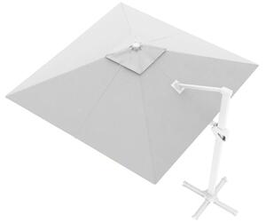 Ombrellone da Giardino Decentrato 3x3m in Alluminio Telo in Poliestere Mosini Jazz Bianco