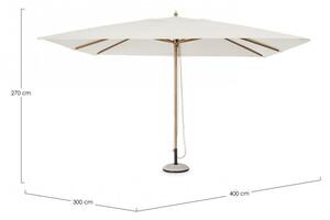 Ombrellone da Giardino 3x4 m Palo Ø48 mm Eclipse Naturale in Alluminio