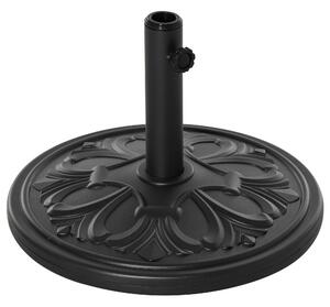 Base per Ombrellone da Giardino Ø48 cm in Plastica 13 Kg Nero