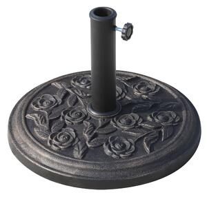 Base per Ombrellone da Giardino Ø45 cm 9 Kg in Resina con Finiture in Bronzo