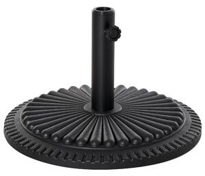Base per Ombrellone da Giardino Ø49 cm 15 Kg in Plastica Nero