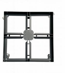 Base per Ombrellone da Giardino con Ruote 87x87 cm in Ferro Verniciato