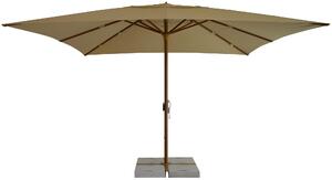Ombrellone da Giardino 4x4m in Alluminio Palo Ø60 mm Telo in Poliestere Brera Ecrù