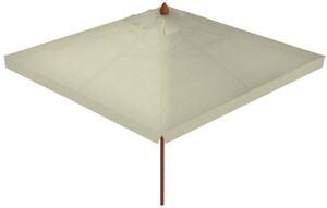 Ombrellone da Giardino 2,2x2,2 m Palo Ø48 mm in Legno Telo in Acrilico Ecrù