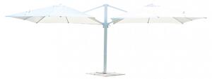 Ombrellone da Giardino Doppio Archimede 3x3 m in Alluminio Bianco Telo Bianco