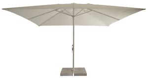 Ombrellone da Giardino 4x4 m Palo Ø60 mm in Alluminio Bianco Lucido Telo in Poliestere Bianco