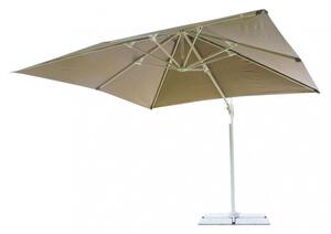 Ombrellone da Giardino Saturno Decentrato 3x3 m in Alluminio Azzurro Telo Tortora