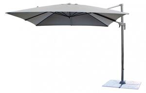 Ombrellone da Giardino Newton Decentrato 2x3 m in Alluminio Nero Telo Grigio
