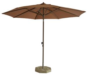 Ombrellone da Giardino Ø3 m Palo Ø40 mm in Alluminio Marrone Satinato Telo in Poliestere Marrone