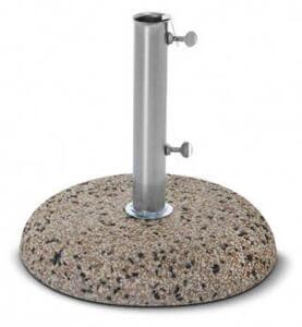 Base per Ombrellone da Giardino Kg 15 con Tubo Ø38 mm in Acciaio Grigio