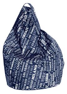 Poltrona a Sacco Pouf in Poliestere Big City Blu Avalli