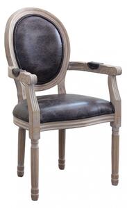 Poltrona Constance in Ecopelle Nera 55x46x96 h cm in Similpelle Nero