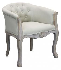 Poltrona Coreen in Tessuto 61x61x71 h cm in Legno Beige