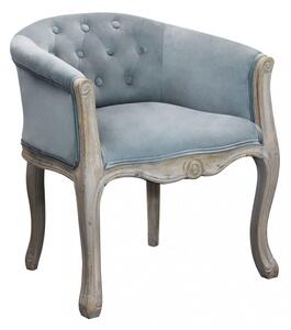 Poltrona Coreen in Velluto Grigio 61x61x71 h cm in Legno Grigio
