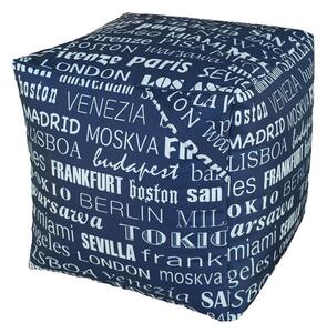 Pouf Puff Puf Cubo 40x40x40cm Big City Blu Avalli