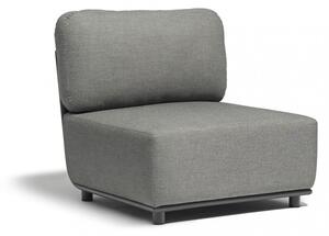 Poltrona Centrale Galapagos 71x85x83 h cm in Alluminio Antracite