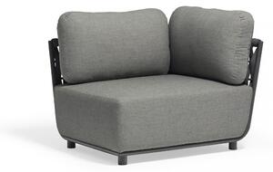 Poltrona Angolare Dx Galapagos 102x85x83 h cm in Alluminio Antracite