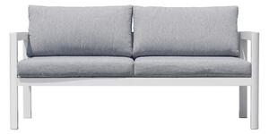 Divano 2 Posti da Giardino 155x75x60 cm in Alluminio Bianco