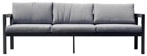 Divano 3 Posti da Giardino 213x75x60 cm in Alluminio Antracite