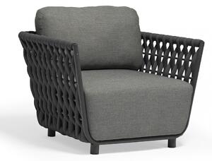 Poltrona Galapagos 93x85x83 h cm in Alluminio Antracite