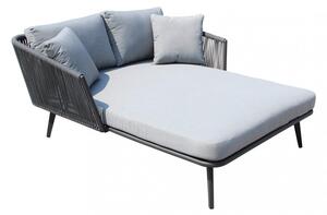 Divano Letto Cancun 139x160x70 h cm in Alluminio Antracite