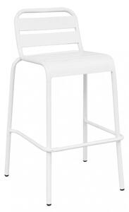 Sgabello Alto Vega 50x51x95 h cm in Acciaio Bianco