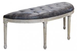 Panca Margi in in Ecopelle Vintage Grigio 125x45x48 h cm in Legno Tortora