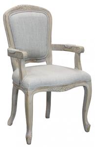 Sedia Romy in Tessuto Grigio 57x57x90 h cm in Legno Grigio
