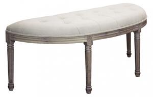 Panca Margi in Tessuto 125x45x48 h cm in Legno Beige
