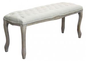 Panca Misty in Tessuto 110x36x47 h cm in Legno Beige