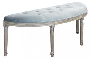 Panca Margi in Velluto Grigio 125x45x48 h cm in Legno Grigio