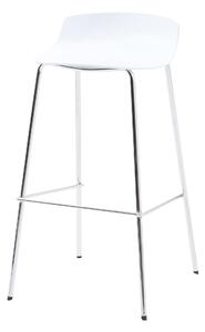 Sgabello da Bar 39x45x78 cm in Polipropilene Oxford Bianco