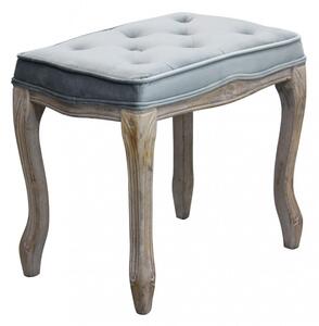 Sgabello Marly 50x36x47 h cm in Velluto Grigio