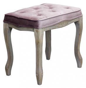 Sgabello Marly 50x36x47 h cm in Velluto Rosa