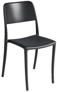 Sedia Impilabile da Giardino 44x53x83 cm in Polipropilene Antracite