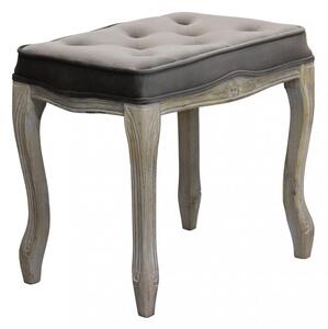 Sgabello Marly 50x36x47 h cm in Velluto Tortora