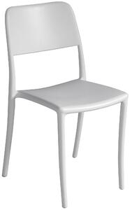 Sedia Impilabile da Giardino 44x53x83 cm in Polipropilene Bianca