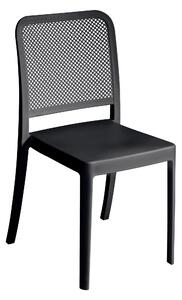Sedia Impilabile da Giardino 46x53x86 cm in Polipropilene Antracite