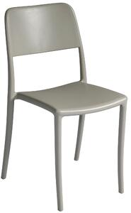 Sedia Impilabile da Giardino 44x53x83 cm in Polipropilene Tortora