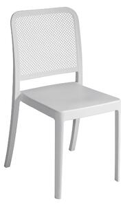 Sedia Impilabile da Giardino 46x53x86 cm in Polipropilene Bianca