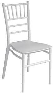 Sedia Impilabile da Giardino 41x49x90 cm in Polipropilene Bianca