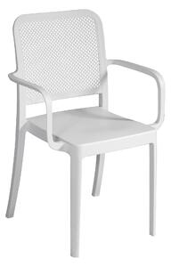 Sedia Impilabile da Giardino 56x52x86 cm in Polipropilene Bianca
