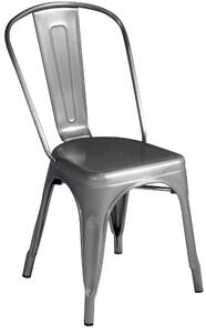 Sedia da Giardino 43x53x86 cm in Lamiera Silver