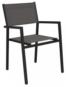 Poltrona Avana Impilabile 55x57x85 h cm in Textilene Antracite