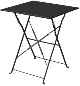 Tavolino Quadrato Pieghevole da Giardino 60x60x72 cm in Ferro Antracite