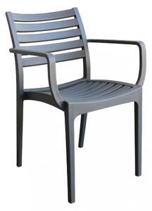 Poltrona Eveline 58,5x55,2x84 cm in Polipropilene Taupe