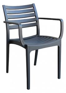 Poltrona Eveline 58,5x55,2x84 cm in Polipropilene Antracite